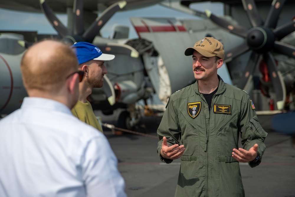 USS Ronald Reagan (CVN 76) hosts Republic of Philippines US embassy staff members during a scheduled port visit to Manila, Philippines