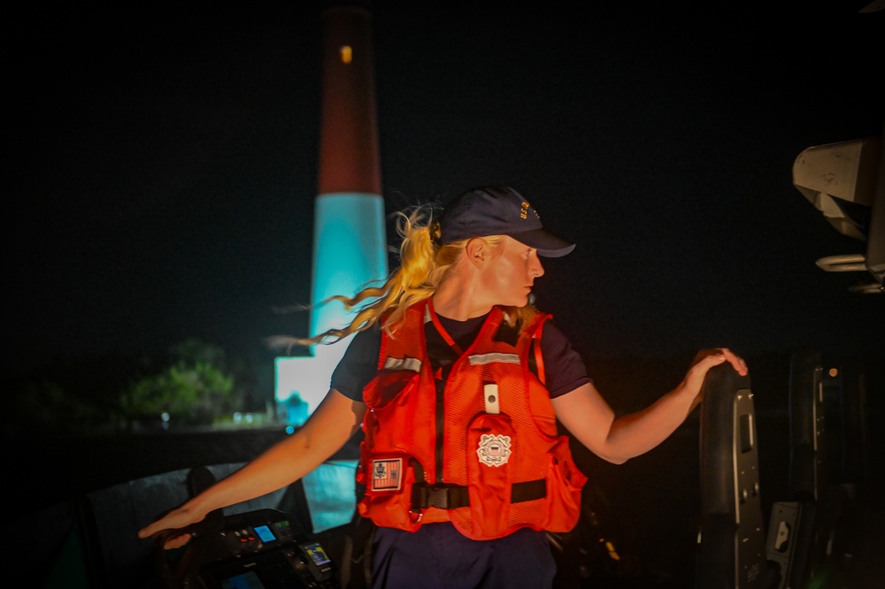 Coast Guard Station Barnegat Light boatcrew conducts night operations