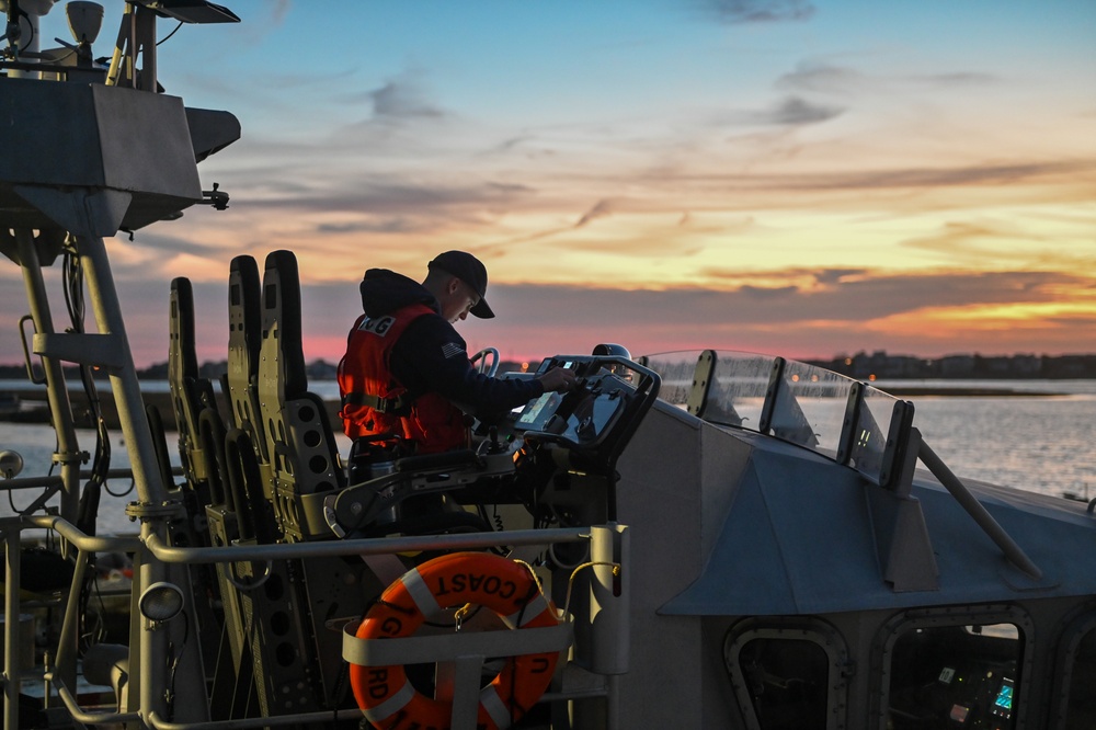 Coast Guard Station Barnegat Light boatcrew conducts night operations