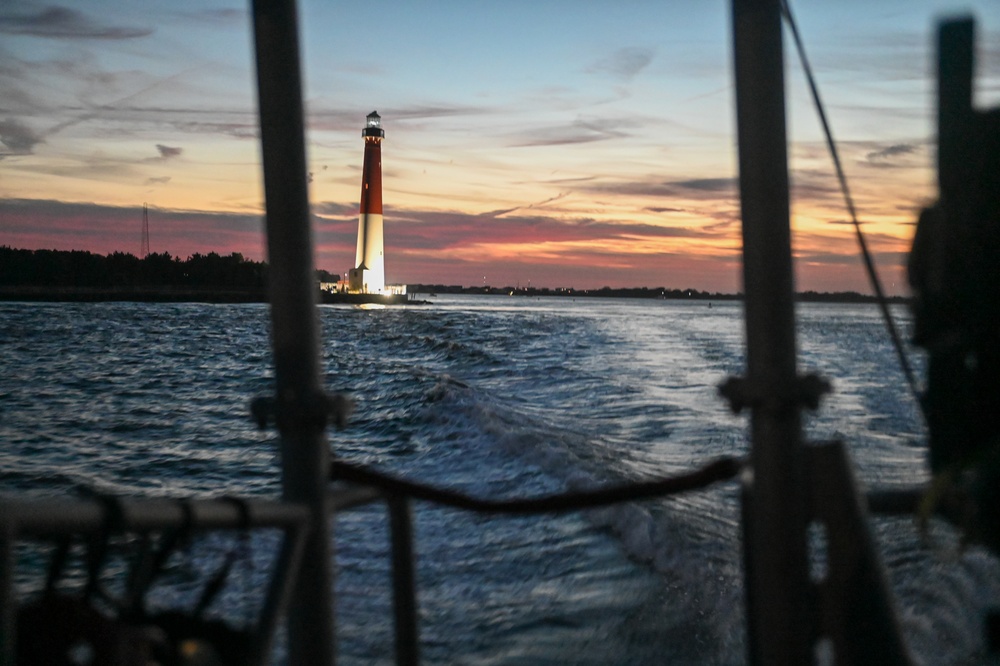 Coast Guard Station Barnegat Light boatcrew conducts night operations