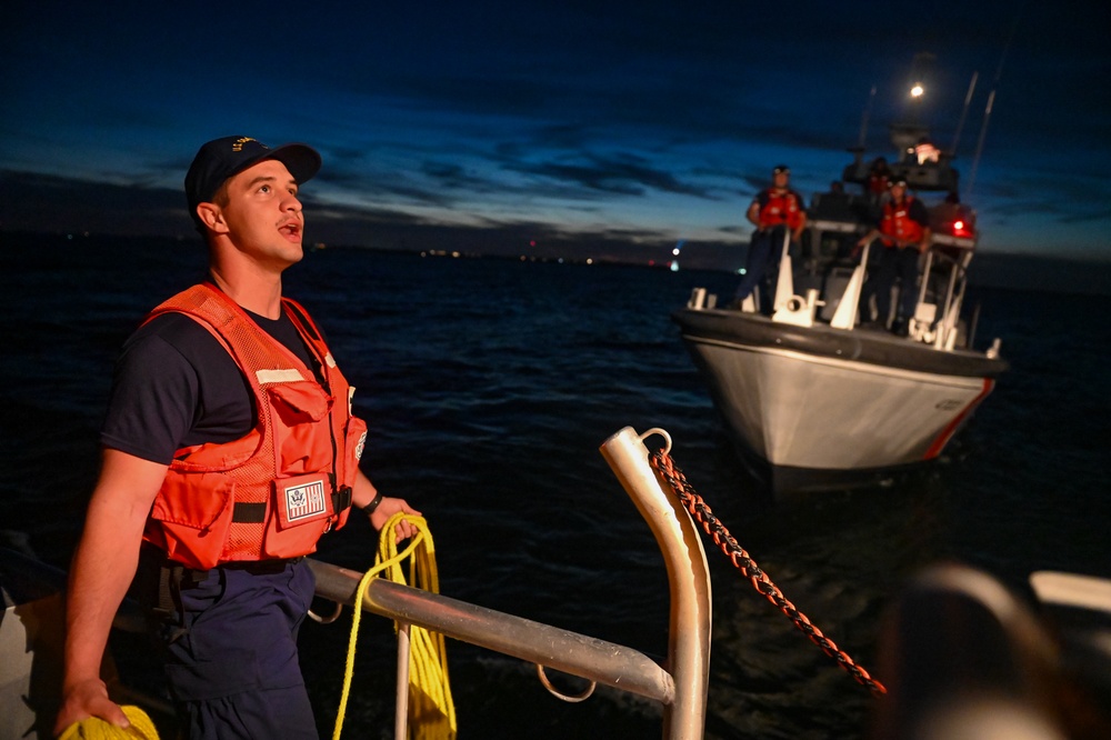 Coast Guard Station Barnegat Light boatcrew conducts night operations