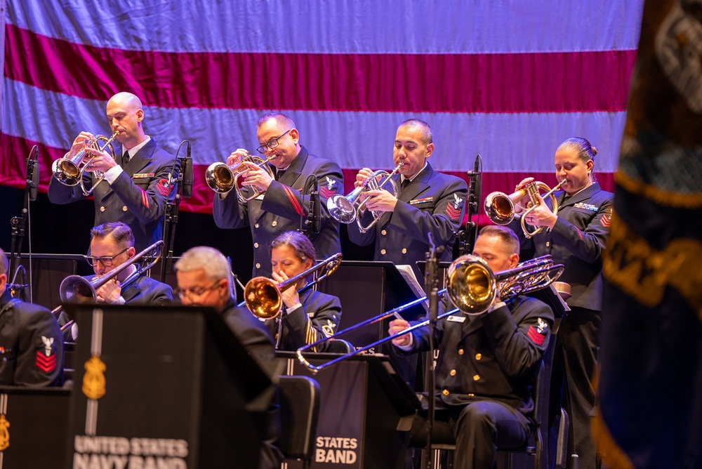 The US Navy Band Commodores perform at Florida Southern College