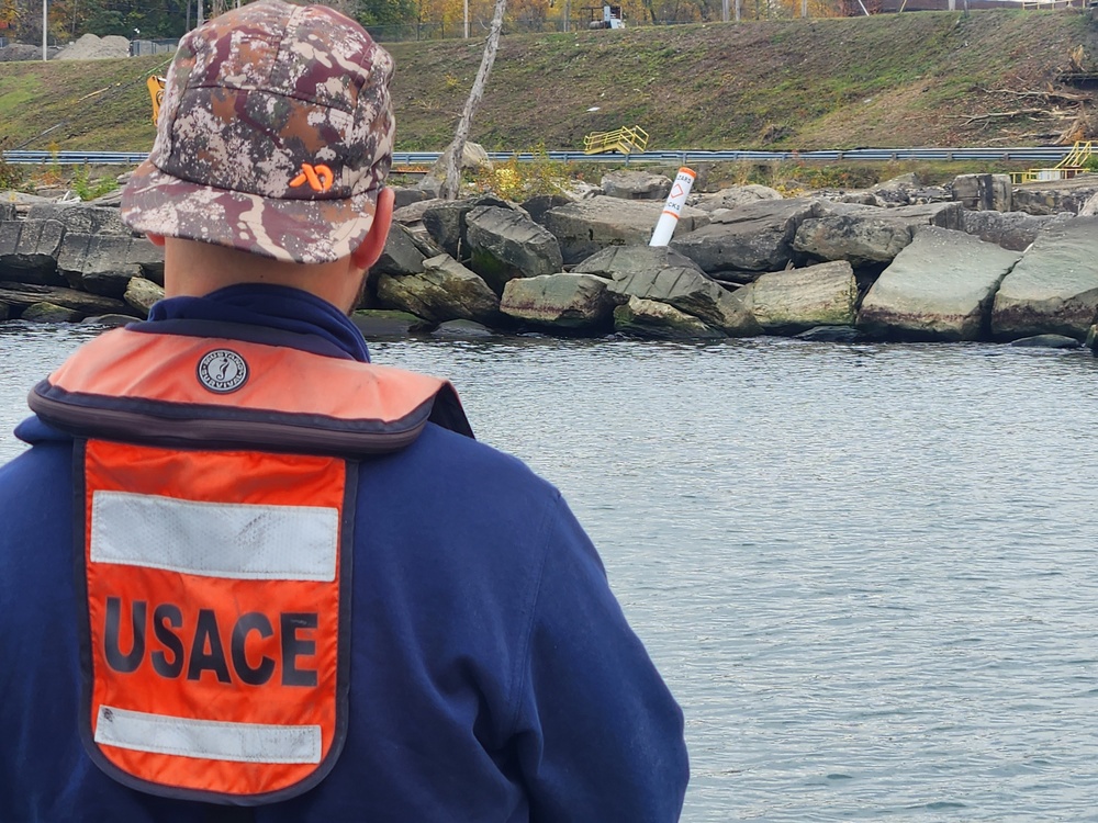 Ashtabula Harbor Buoy Installation