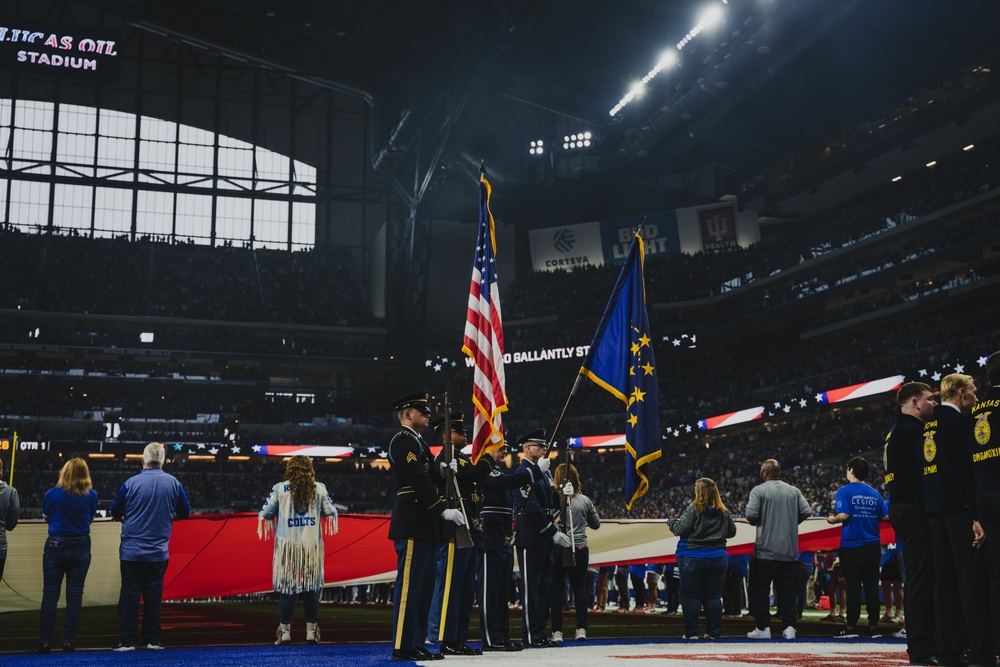 Indiana National Guard Participate in Opening Ceremonies at Colts vs. Saints 2023