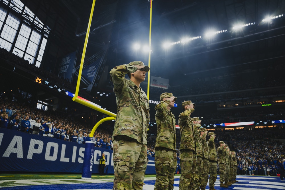 Indiana National Guard Participate in Opening Ceremonies at Colts vs. Saints 2023
