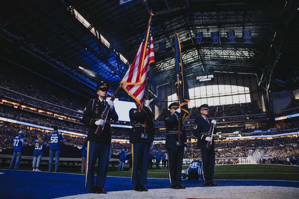Indiana National Guard Participate in Opening Ceremonies at Colts vs. Saints 2023