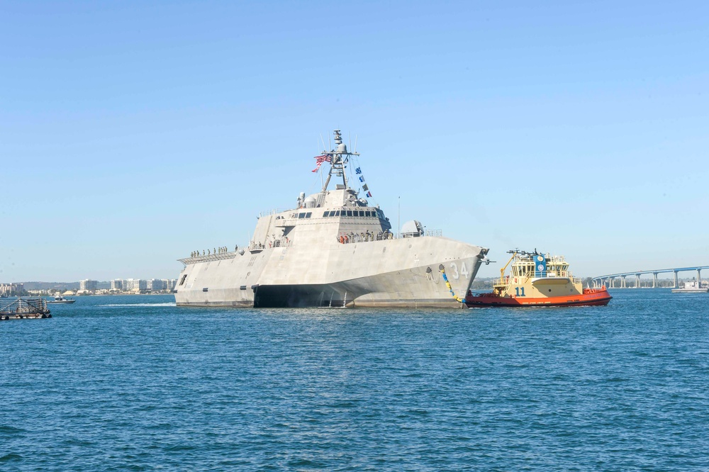 USS Augusta (LCS 34) Arrives at Homeport in San Diego