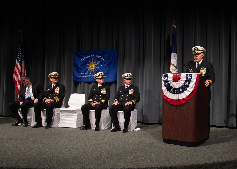 USS Key West Holds Change of Command Ceremony