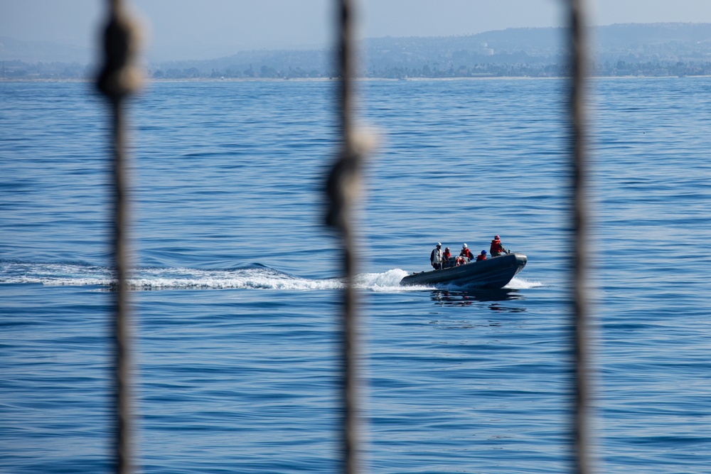 Abraham Lincoln conducts small boat operations