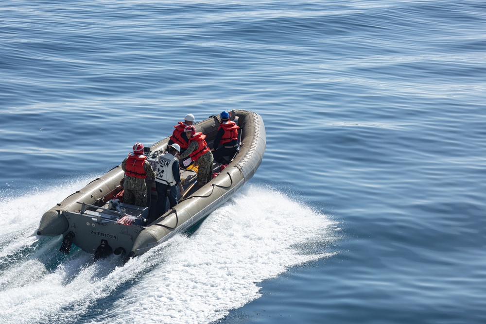 Abraham Lincoln conducts small boat operations