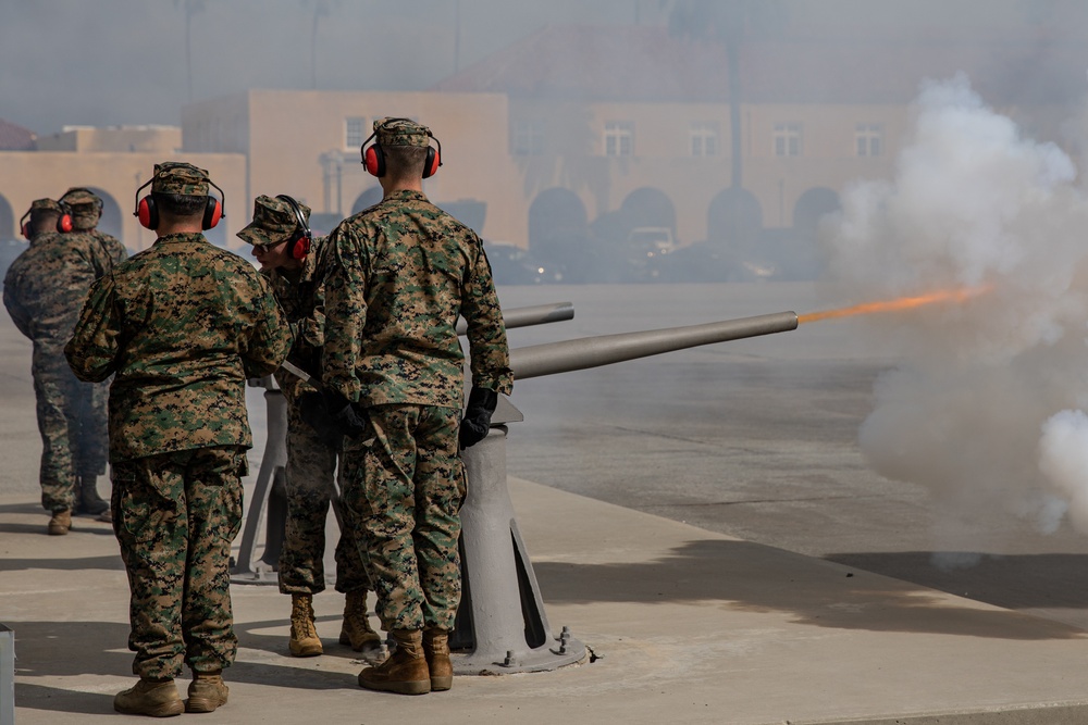 Secretary of the Navy Cannon Salute - MCRD San Diego
