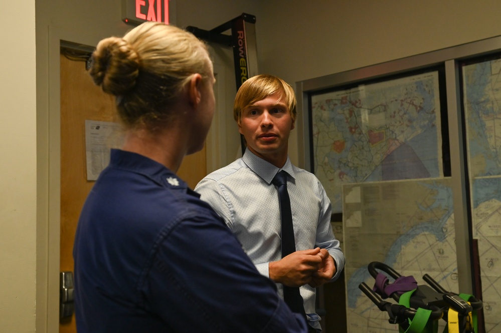 Rescue Reunion - Coast Guard hosts return of 4 divers saved off the coast of North Carolina