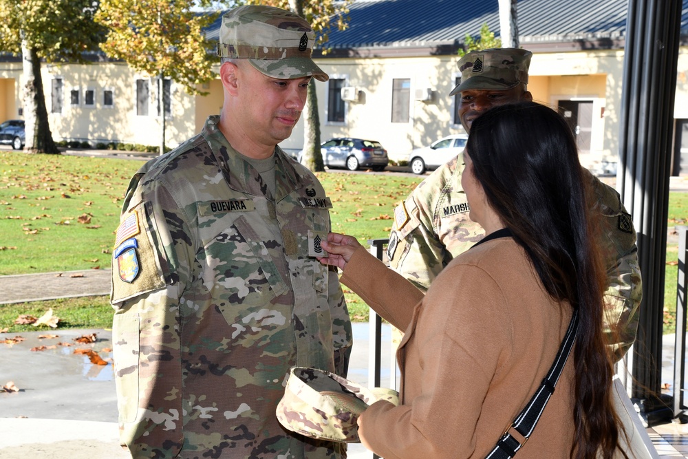 Promotion Ceremony Command Sergeant Major Juan Guevara