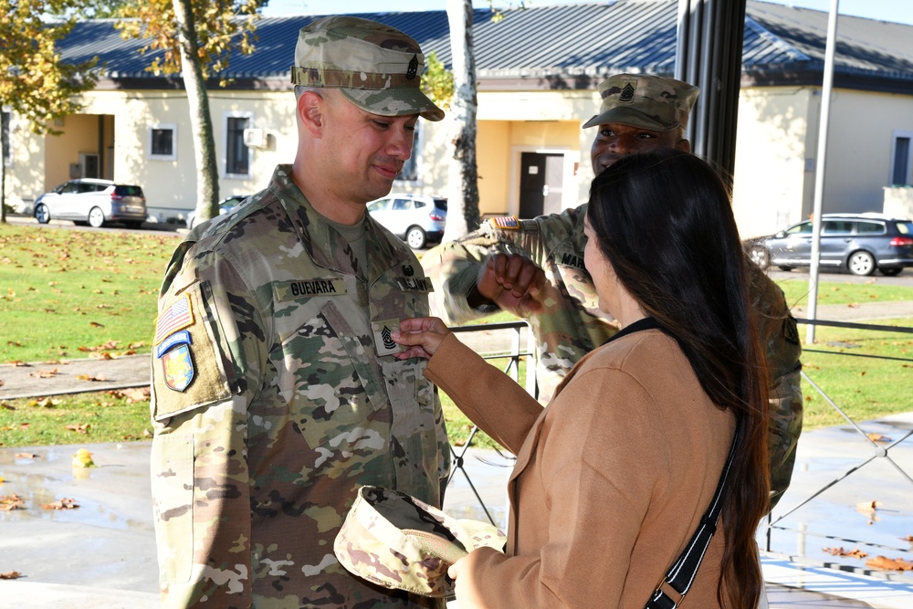 Promotion Ceremony Command Sergeant Major Juan Guevara