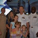 CDR Martin with his family and the Command Officer of NHC Charleston