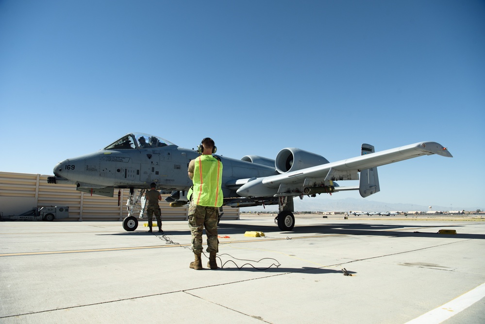 A-10C Thunderbolt II hot-pit refueling at Nellis AFB