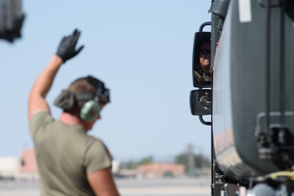 A-10C Thunderbolt II hot-pit refueling at Nellis AFB