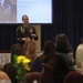 Fort McCoy Garrison commander gives a speech during Karen Kohn's retirement ceremony