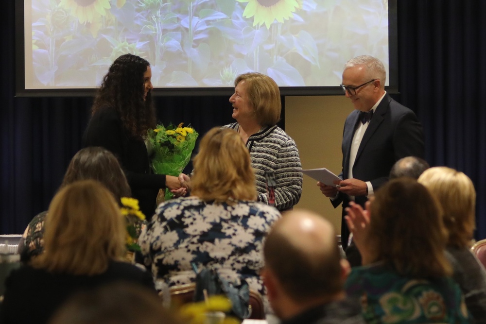 Human Resources Director Karen Kohn celebrates her career at retirement ceremony at Fort McCoy