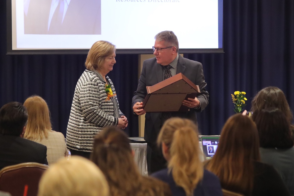 Human Resources Director Karen Kohn celebrates her career at retirement ceremony at Fort McCoy