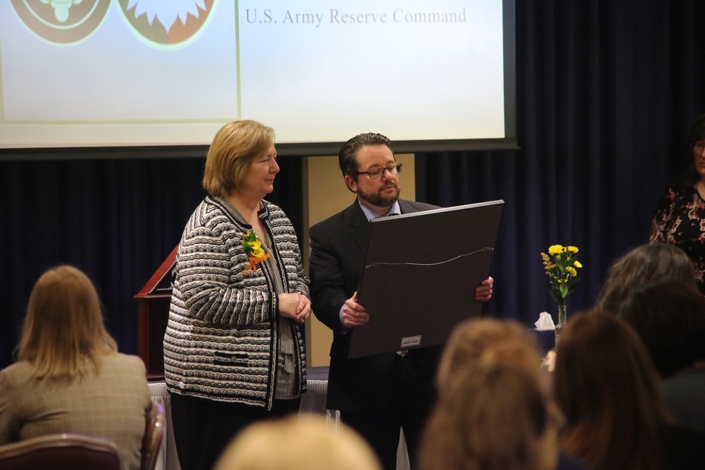 Human Resources Director Karen Kohn celebrates her career at retirement ceremony at Fort McCoy