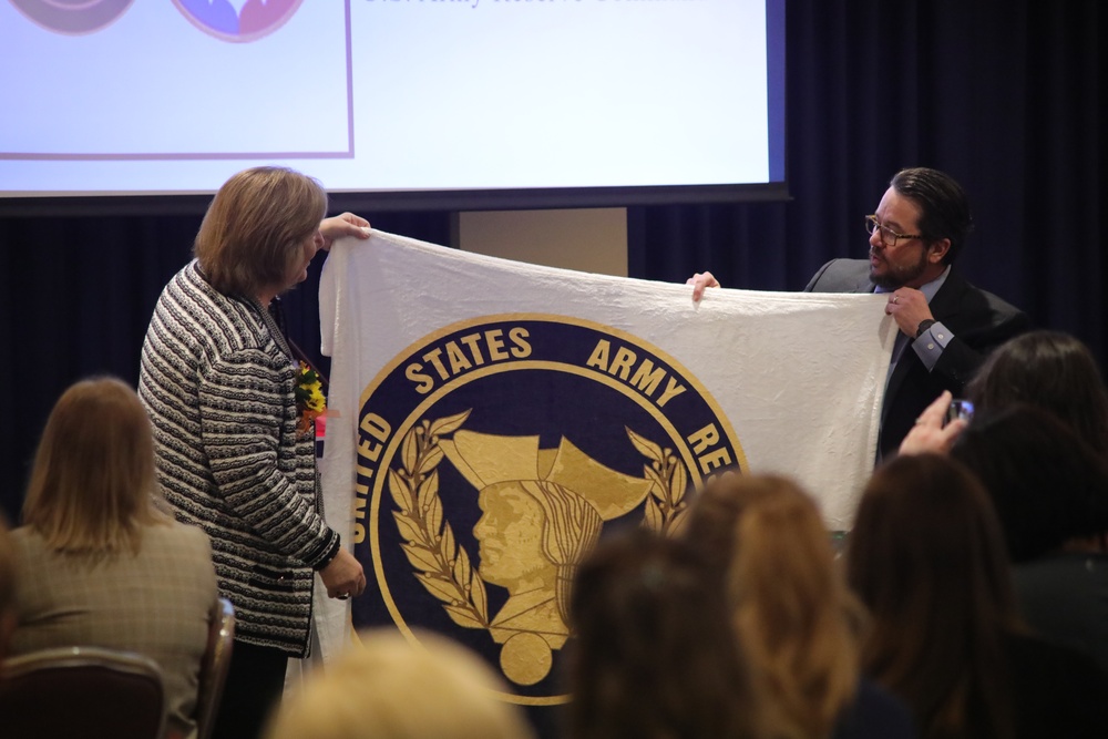 Human Resources Director Karen Kohn celebrates her career at retirement ceremony at Fort McCoy