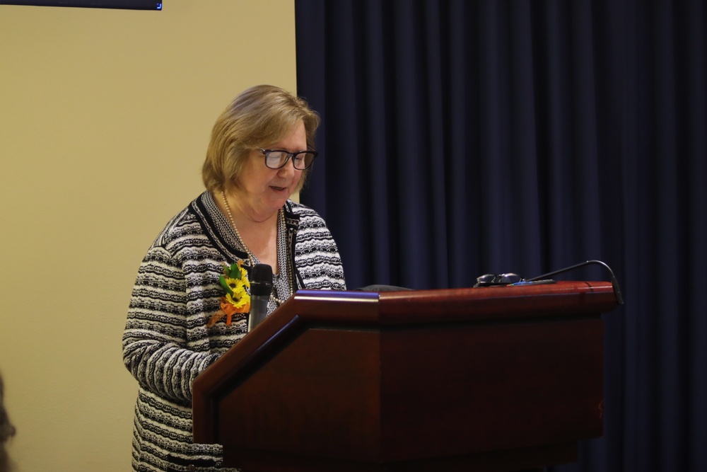 Human Resources Director Karen Kohn celebrates her career at retirement ceremony at Fort McCoy