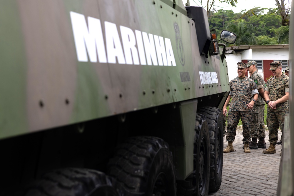 Brazilian Marine Corps demonstrates capabilities to Marines with U.S. Marine Corps Forces, South, during 2024 Operational Naval Infantry Committee