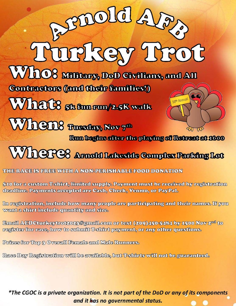 AEDC Turkey Trot set to offer another helping of exercise and fellowship