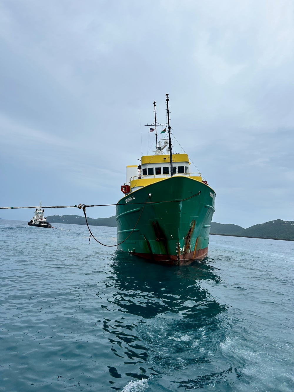 Incident Command oversees refloat, relocation of the Bonnie G in St. Thomas, U.S. Virgin Islands