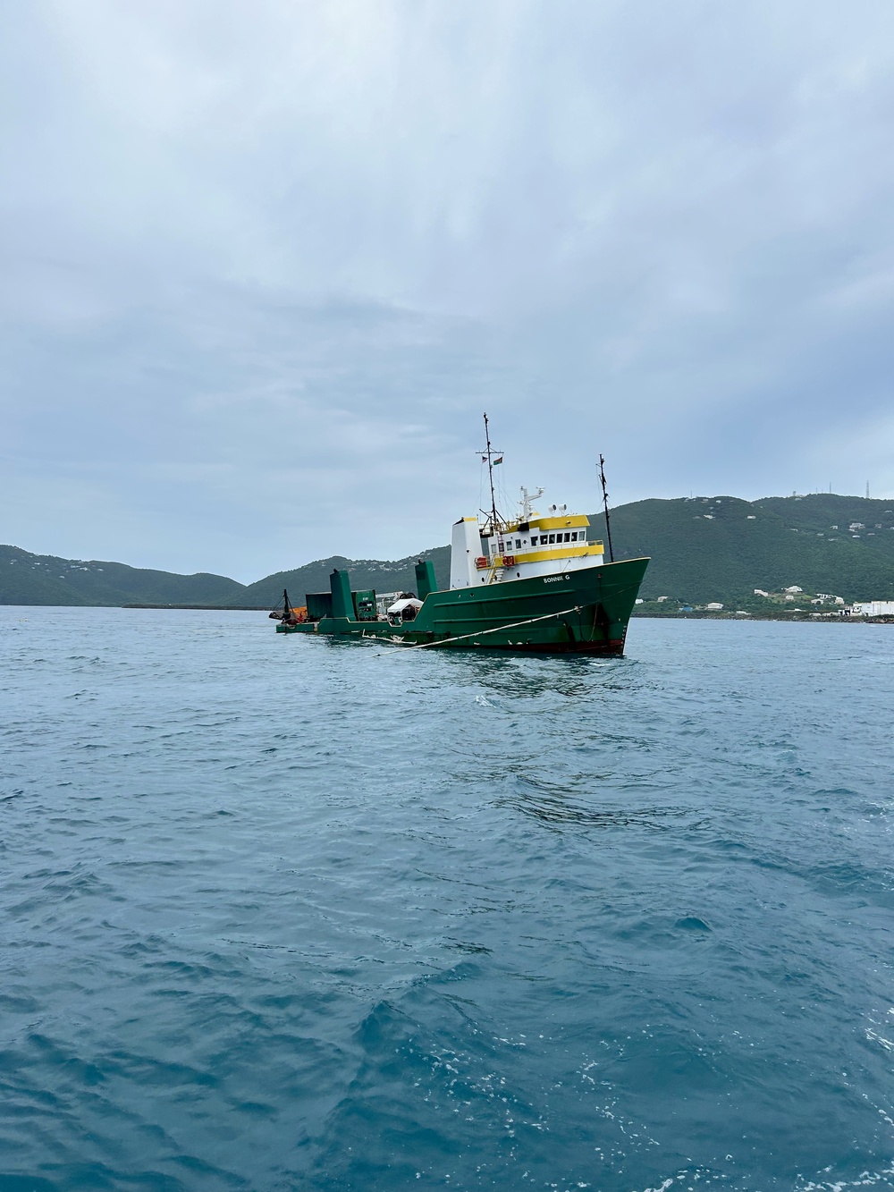 Incident Command oversees refloat, relocation of the Bonnie G in St. Thomas, U.S. Virgin Islands