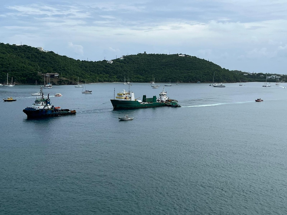 Incident Command oversees refloat, relocation of the Bonnie G in St. Thomas, U.S. Virgin Islands