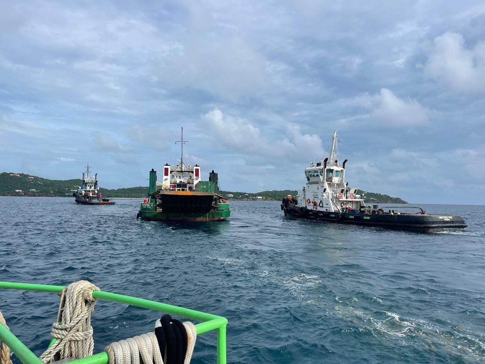 Incident Command oversees refloat, relocation of the Bonnie G in St. Thomas, U.S. Virgin Islands