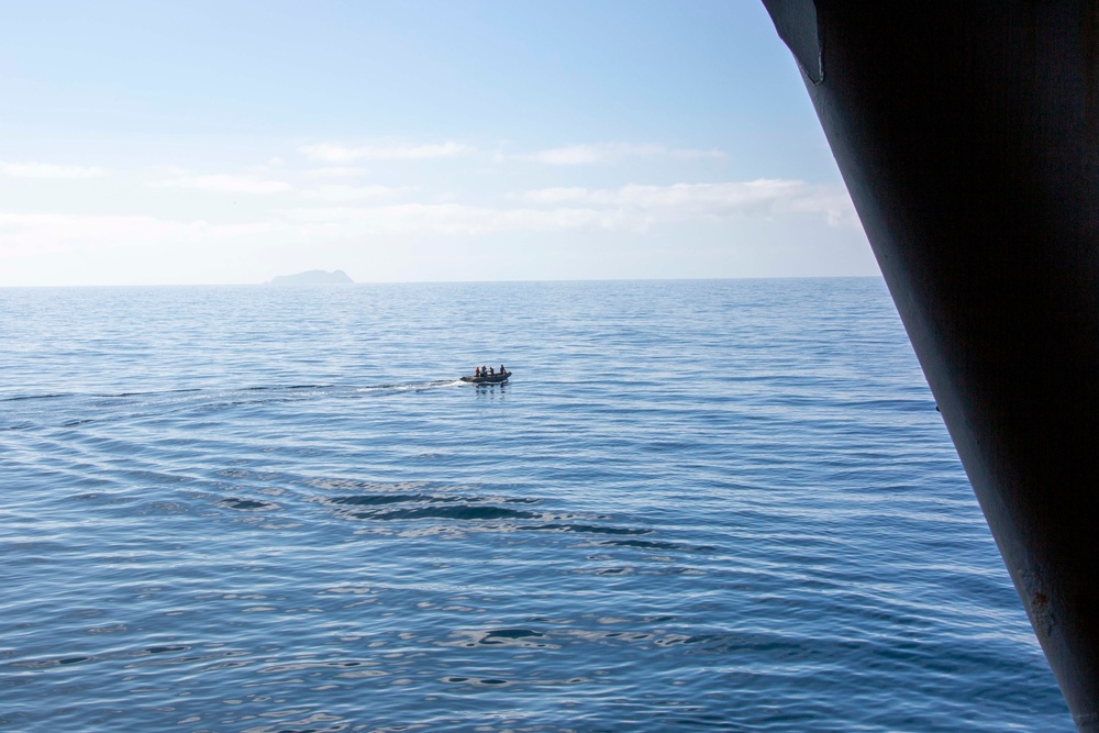 USS Abraham Lincoln Sailors conduct small boat operations