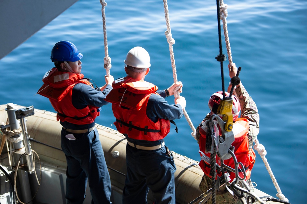 USS Abraham Lincoln Sailors conduct small boat operations