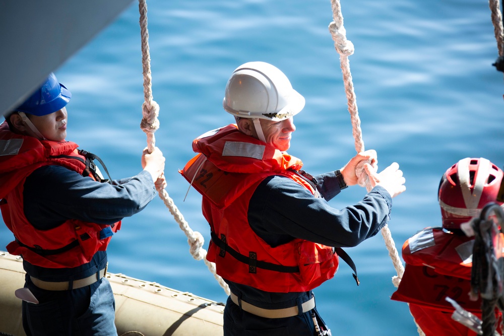 USS Abraham Lincoln Sailors conduct small boat operations