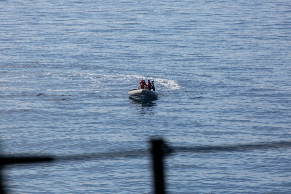 USS Abraham Lincoln Sailors conduct small boat operations