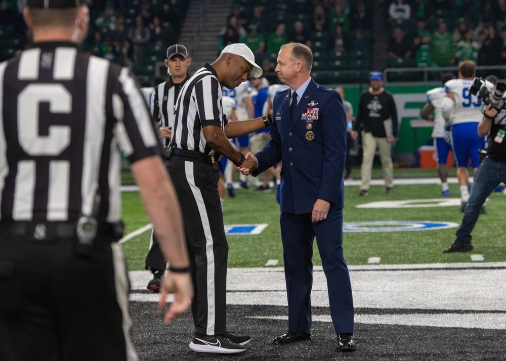 UND Hawks and ISU Sycamores honor Military Appreciation Day
