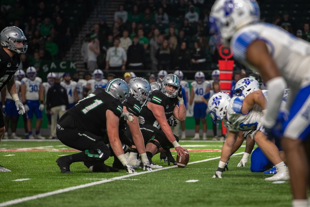 UND Hawks and ISU Sycamores honor Military Appreciation Day