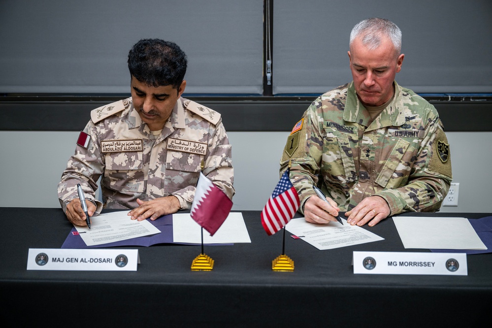 USSPACECOM and the Qatar Armed Forces sign Space Situational Awareness Data Sharing Agreement