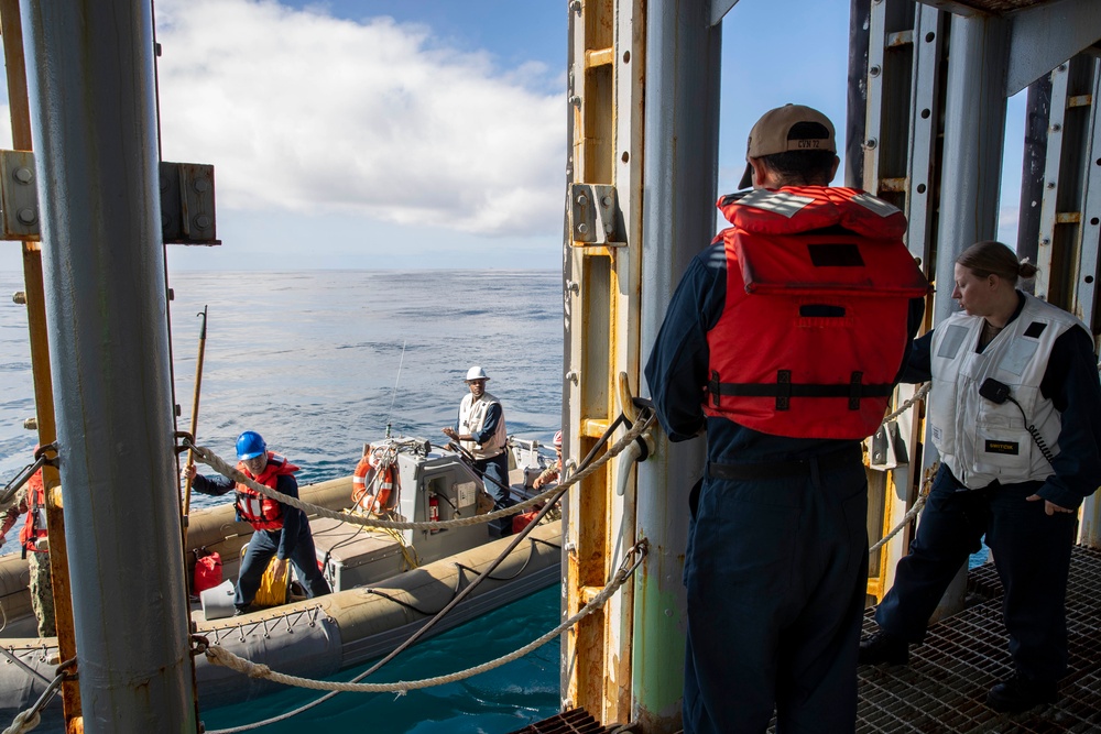 USS Abraham Lincoln Sailors conduct small boat operations