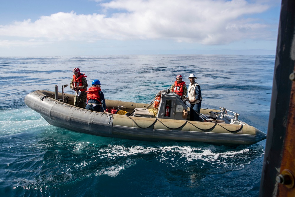 USS Abraham Lincoln Sailors conduct small boat operations