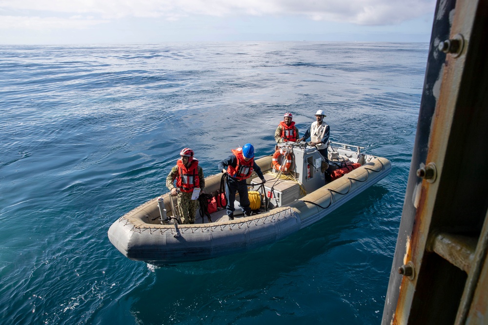 USS Abraham Lincoln Sailors conduct small boat operations