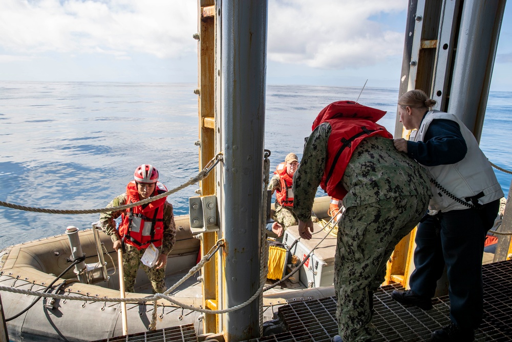 USS Abraham Lincoln Sailors conduct small boat operations