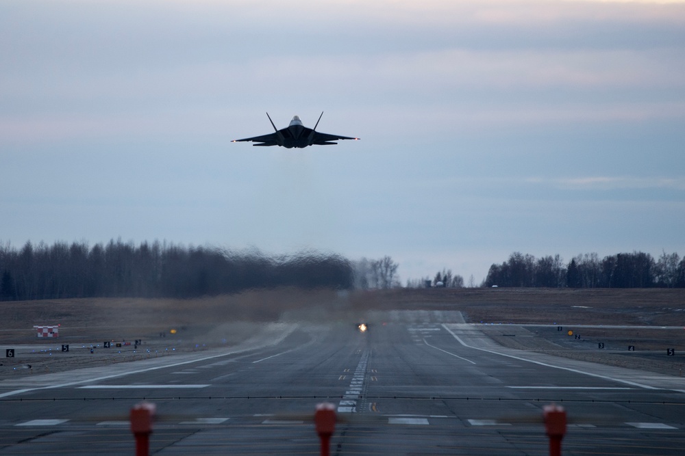 3rd Wing F-22 Raptors launch from JBER, AK