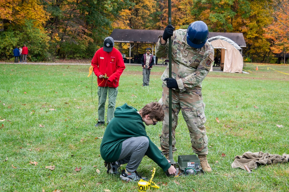 179th Communications Squadron Helps Scouts of America Earn Radio Merit Badge