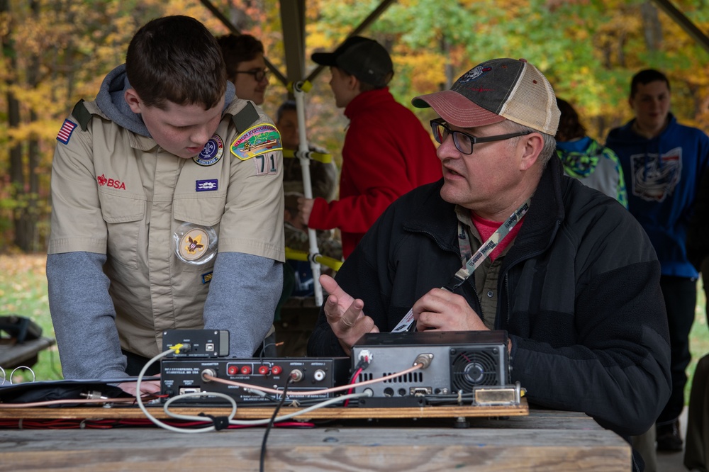 179th Communications Squadron Helps Scouts of America Earn Radio Merit Badge