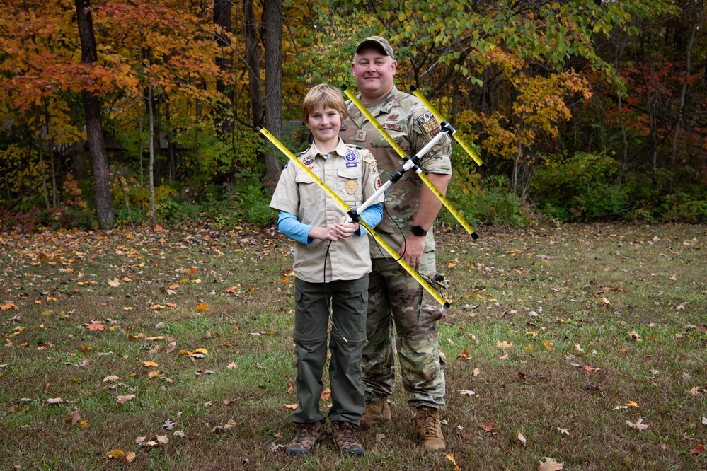 179th Communications Squadron Helps Scouts of America Earn Radio Merit Badge