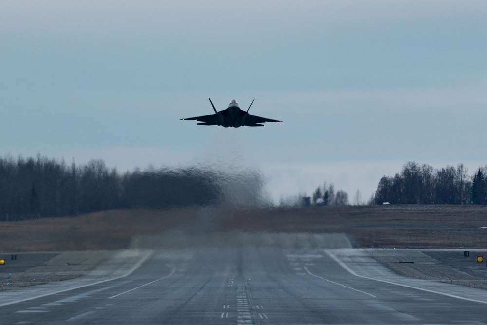 3rd Wing aircraft take off over JBER