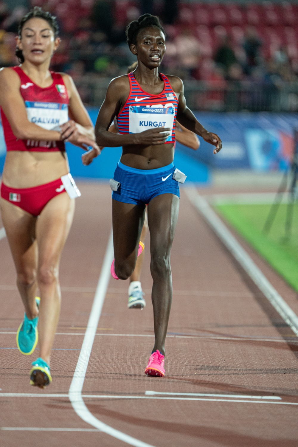 Sgt. Ednah Kurgat wins the bronze medal in the women's 10,000-meter run at the Pan American Games